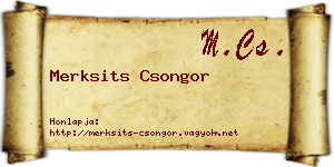 Merksits Csongor névjegykártya